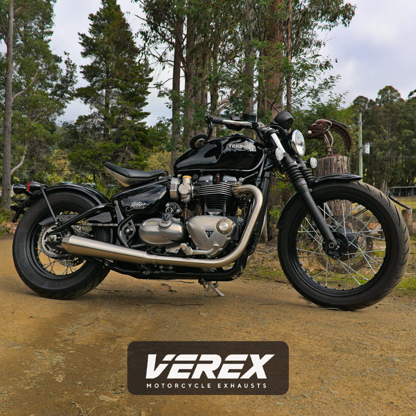Australian made Triumph Bobber Full System Motorcycle Exhaust